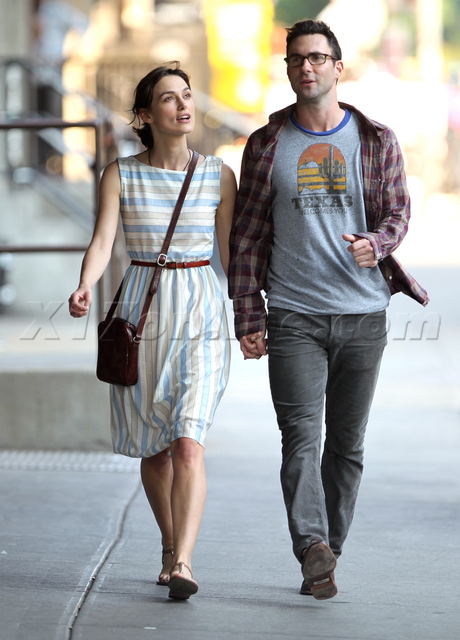 Kiera Knightley New York shooting Adam Levine