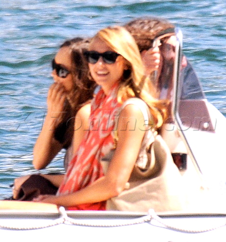 Stacy Keibler Lake Como Italy Boat George Clooney 