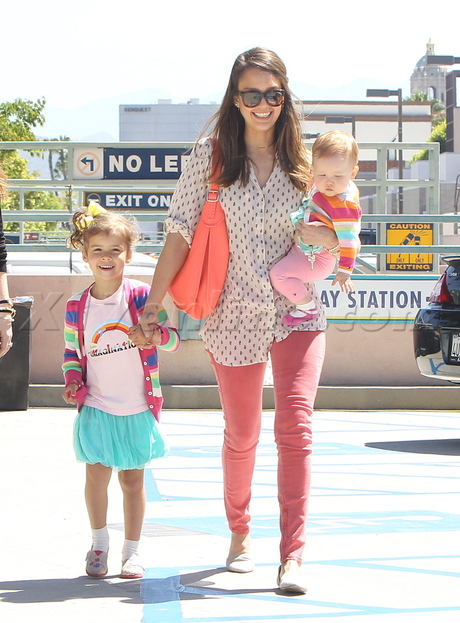 sunglasses jeans Jessica Alba color jeans stripes honor warren haven warren