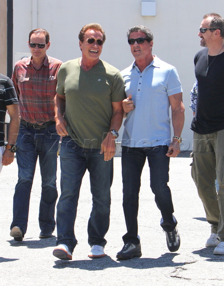 Arnold Schwarzenegger Cafe Roma breakfast Sylvester Stallone 