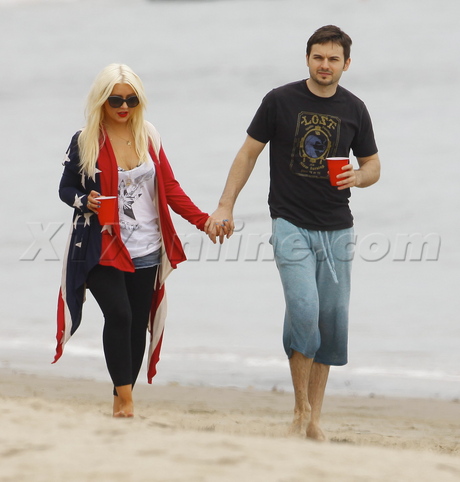 jeans Christina Aguilera Matthew Rutler weight ican flag beach malibu