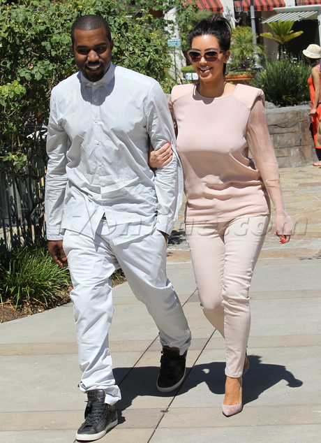 Kim Kardashian Kanye West movie couple nipples nude sunglasses smiling