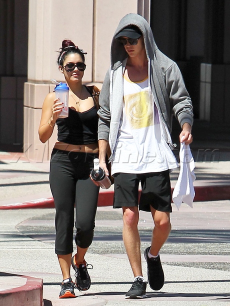 Vanessa Hudgens Austin Butler sunglasses tank sweats 
