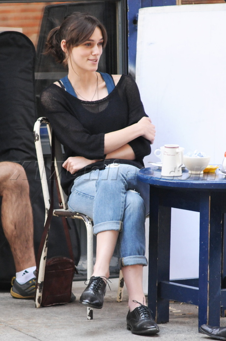 cab nyc Can A Song Save Your Life film movie Keira Knightley smoking coffee cafe  Mark Ruffalo 