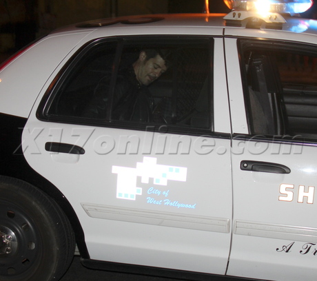 Robin Thicke car accident singer chateau marmont porsche car poiice police car