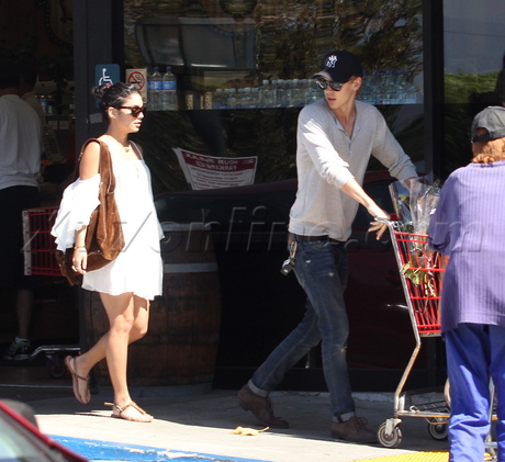 sunglasses Vanessa Hudgens  groceries trader joes flowers sundress austin butler 