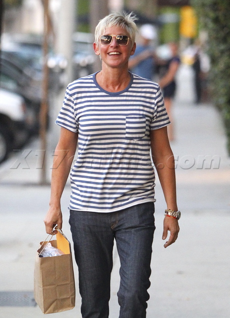 Ellen DeGeneres Beverly Hills smiles fans