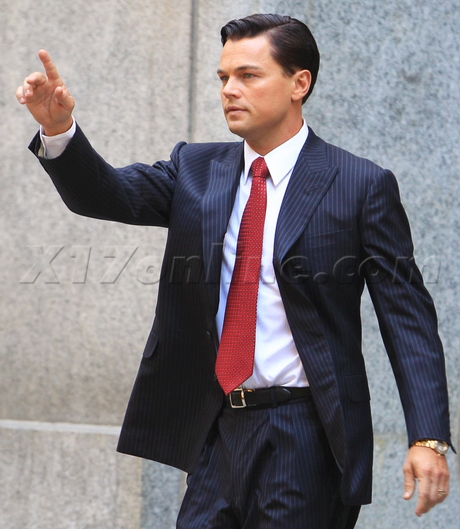 Leonardo DiCaprio martin scorsese suit filming nyc Margot Robbie 