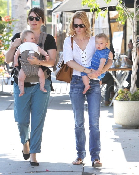January Jones  jeans baby xander purse pesant top 