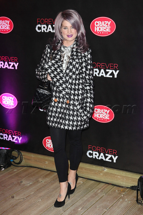 Kelly Osbourne houndstooth premiere tattoo crazy horse hair 