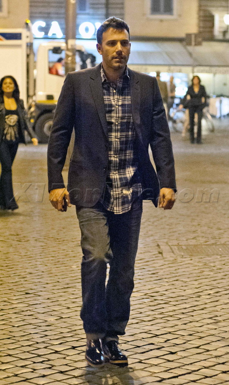 rome jeans Ben Affleck  blazer 