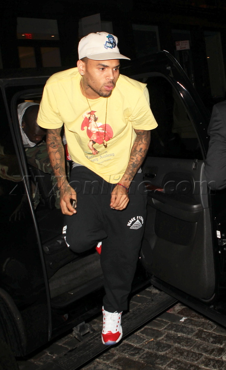 Karrueche Chris Brown tattoo rihanna new york assult jail car shots