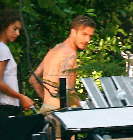 David Beckham underwear filming photoshoot 