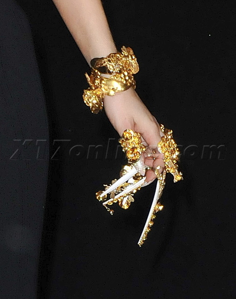 Lady Gaga  black dress fame england Harrods fragrance 