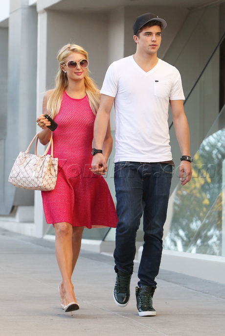 Paris Hilton dress model print dress heels River Viiperi 400,000 car lexus sunglasses