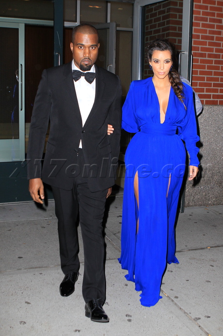 Kim Kardashian  Kanye West angel ball dress gown niples nipples see through slit tuxedo 