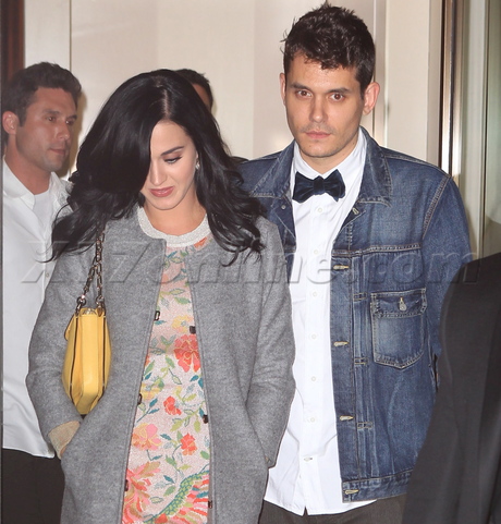 John Mayer katy perry birthday music jean jacket couple heels dress 