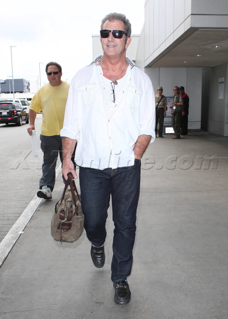 Mel Gibson LAX sunglasses