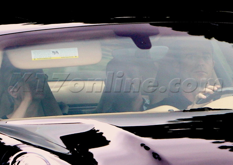 Jennifer Aniston Justin Theroux Porsche Panamera sports car driving car shots 
