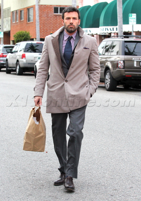 Ben Affleck suit tie Brentwood 