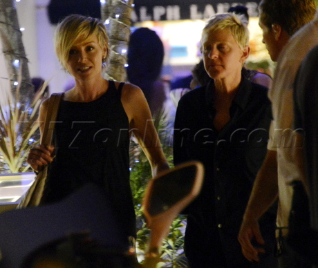 St. Barts Dinner hat Ellen DeGeneres  Portia Di Rossi 