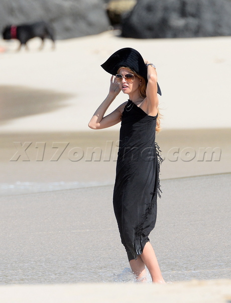 Skyler Morrison Berman Rachel Zoe Rodger Berman Saint Barts Ocean Beach Vacation Hat sunglasses baby kids