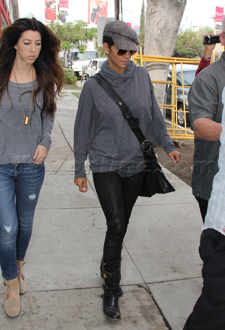 Halle Berry Nahla Aubry sunglasses gabriel aubry olivier martinez hat boots 