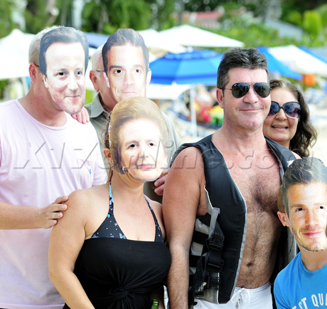 beach sunglasses Simon Cowell jet ski fans 