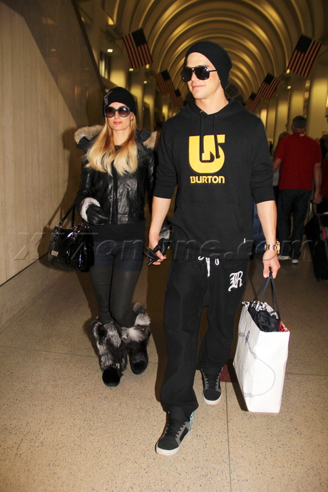 Paris Hilton River Viiperi LAX sunglasses beanie fur boots prada 