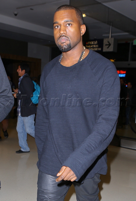 landmark theatre Kanye West kim kardashian boots denim sweatshirt