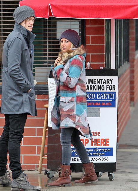 Ashley Tisdale, Chris Love Beverly Hills French Rocker PDA