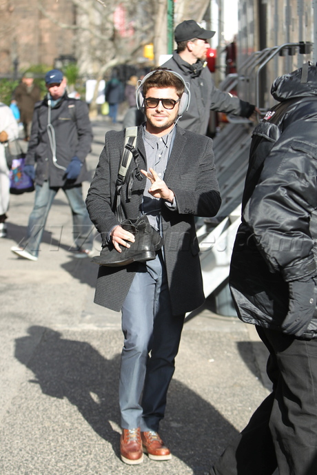 Zac Efron headphones jacket sunglasses are we officially dating nyc 
