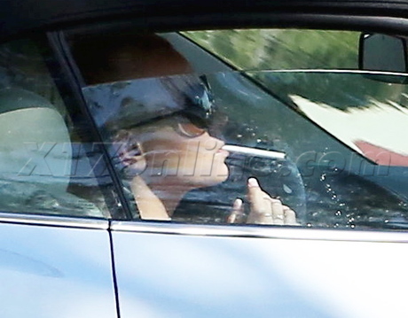 Britney Spears smoking car blonde singer hoody cigarette 