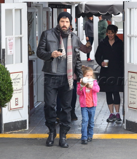 Ben Affleck Brentwood leather beanie scarf 