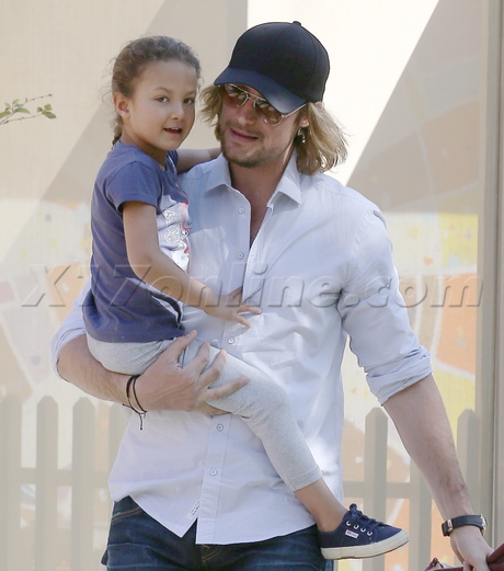 Gabriel Aubry halle berry nahla school hat glasses jeans 