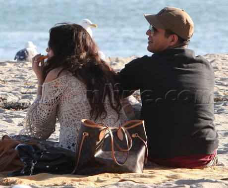 Selena Gomez see through bible study tee shirt sunglasses see through sweater