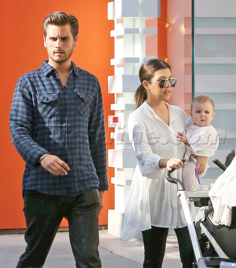 Kourtney Kardashian Scott Disick Peneolpe Rodeo Drive leather pants