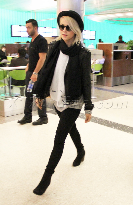 sunglasses jeans hat Julianne Hough scarf 