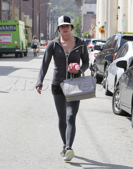Ashley Greene sweat  gym hat spandex twilight 
