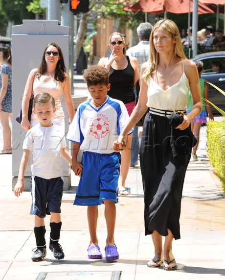 Martin Kristen Heidi Klum soccer game 