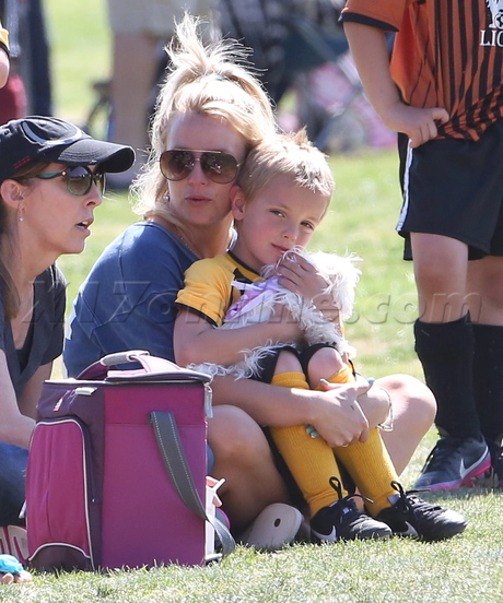 Britney Spears dog soccer game jayden james uniform 
