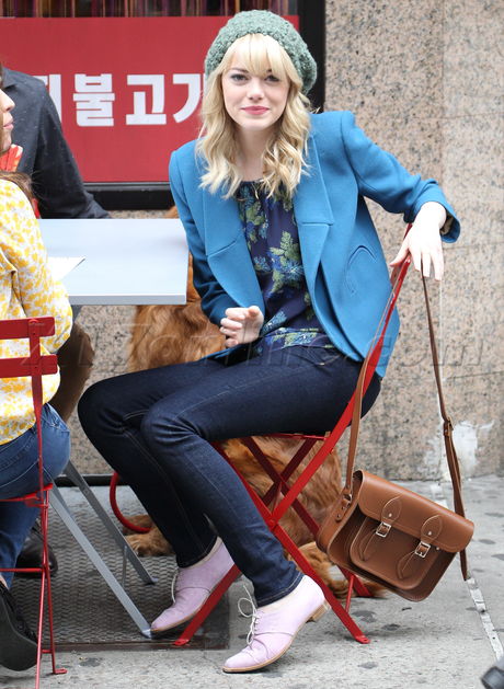 Spider-man New York filming Emma Stone 