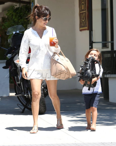 Kourtney Kardashian Scott Disick mason sunglasses short lace malibu studded backpack