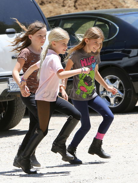 Denise Richards tank buff body horseback riding charlie sheen Brooke Mueller