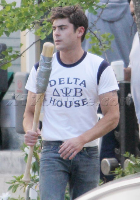 Zac Efron set  townies tee shirt tattoo 