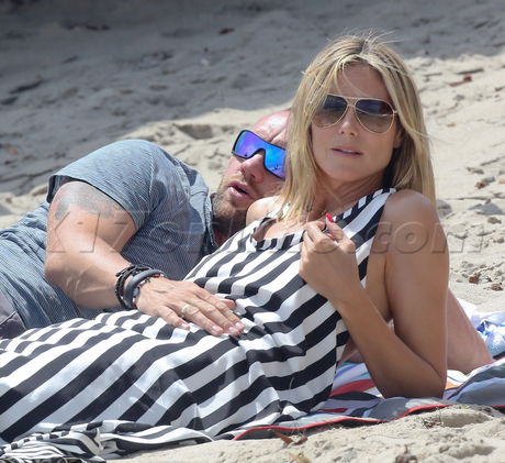 Heidi Klum Martin Kristen Lou Leni stripes pregnant 