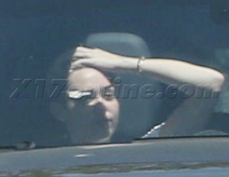 Miley Cyrus porsche car shots no make up no seat belt 