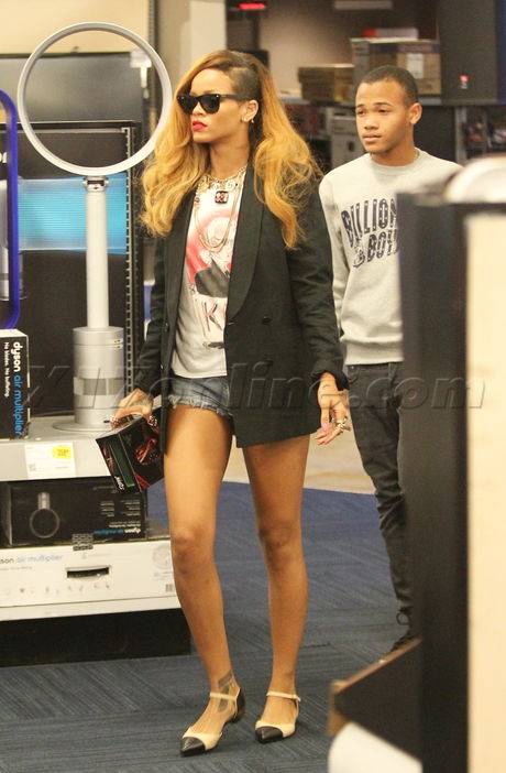 Rihanna blazer chanel short shorts best buy sunglasses