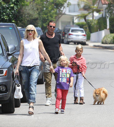 Gavin Rossdale  Gwen Stefani Kingston Rossdale  Zuma Rossdale Jessica Alba Honor Warren Birthday party 