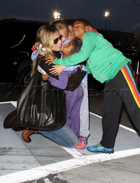 Heidi Klum Martin Kristen Good-bye airport LAX 